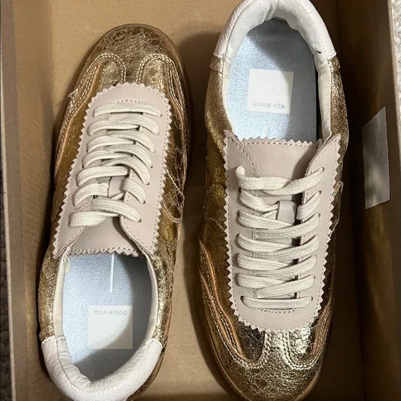 Dolce Vita Notice Gold Sneaker - Picture 2 of 3